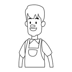 Construction worker cartoon vector illustration graphic design