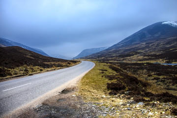 Old Military Road A93. Royal Deeside between Braemar and Ballater, Aberdeenshire, Scotland, United Kingdom.