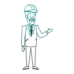 Engineer male cartoon vector illustration graphic design