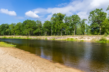 Colorful riverside ladscape