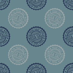 Fototapeta premium Mega Sale seamless pattern. Seamless badge pattern, backdrop for your design.