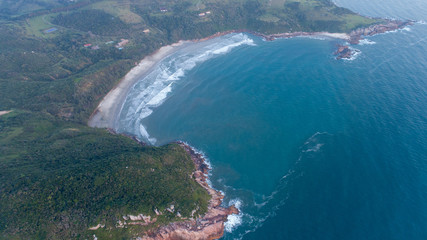 Imbituba, Santa Catarina, Brazil: Aerial View of Praia Vermelha (Red Beach)