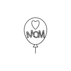 ball with a heart mom icon. Element of mother day for mobile concept and web apps. Thin line  icon for website design and development; app development. Premium icon