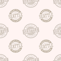 Seattle seamless pattern. Seamless badge pattern, backdrop for your design.