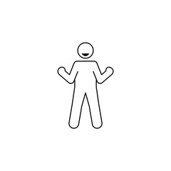 rejoice icon. Element of people celebrating for mobile concept and web apps. Thin line icon for website design and development; app development. Premium icon