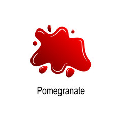 splash of pomegranate juice icon. Element of colored splash illustration. Premium quality graphic design icon. Signs and symbols collection icon for websites, web design