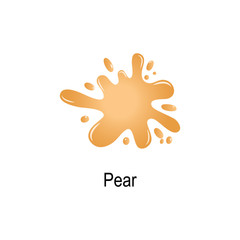 splash of pear juice icon. Element of colored splash illustration. Premium quality graphic design icon. Signs and symbols collection icon for websites, web design, mobile app