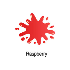 splash of raspberry juice icon. Element of colored splash illustration. Premium quality graphic design icon. Signs and symbols collection icon for websites, web design, mobile app