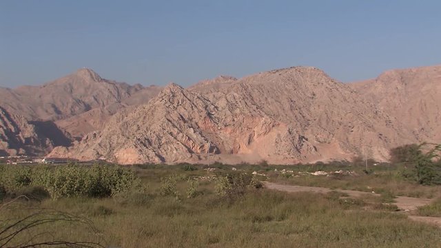 Hajar Mountains in Ras al Khaimah, UAE.