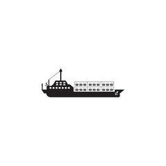 Obraz premium ship carrying cars icon. Element of ship illustration. Premium quality graphic design icon. Signs and symbols collection icon for websites, web design, mobile app