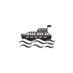 ferry to the sea icon. Element of ship illustration. Premium quality graphic design icon. Signs and symbols collection icon for websites, web design, mobile app