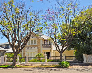 Typical Australian family house facade example
