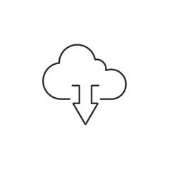 Cloud download icon. Simple element illustration. Cloud download symbol design template. Can be used for web and mobile