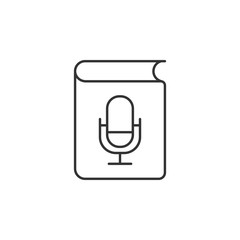 Audio book icon. Simple element illustration. Audio book symbol design template. Can be used for web and mobile