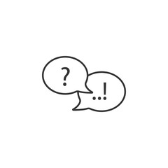 line Conversation icon. Simple element illustration. line Conversation symbol design template. Can be used for web and mobile