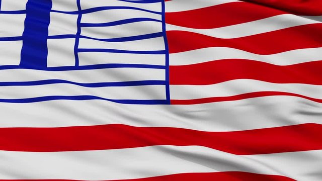 Lethbridge closeup flag, city of Canada, realistic animation seamless loop - 10 seconds long