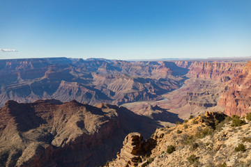 Fototapeta na wymiar Views of South Rim at Grand Canyon National Park, Arizona