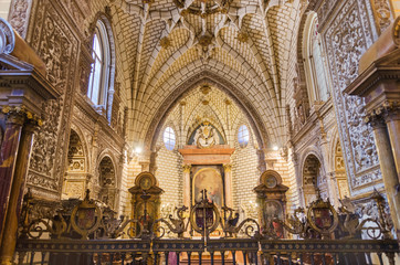Fototapeta na wymiar Interior of famous Toledo Cathedral.
