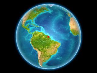 Fototapeta premium French Guiana on planet Earth