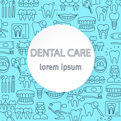 Fototapeta premium Dental care pattern