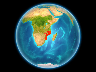 Mozambique on planet Earth