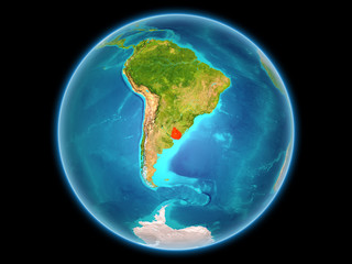 Uruguay on planet Earth