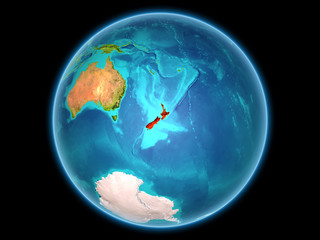 New Zealand on planet Earth