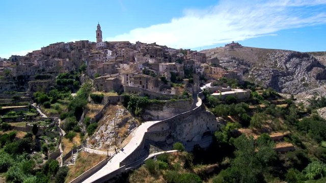 Drone en Bocairent, pueblo de Valencia en la Comunidad Valenciana (España) Video aereo con Dron
