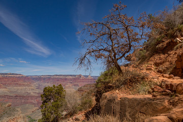 View from Bright Angel Hiking Trail, Grand Canyon National Park, Arizona