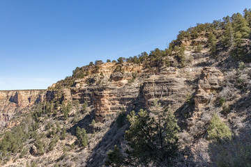 Fototapeta na wymiar View from Bright Angel Trail at Grand Canyon National Park, Arizona, USA