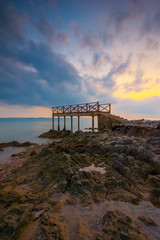 sunset view of  mirota beach, Batam, Indonesia