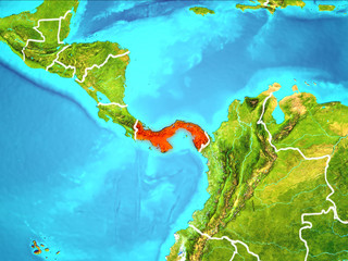 Map of Panama © harvepino