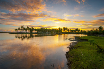 Fototapeta na wymiar Sunset View, West Sumtra, Tiku