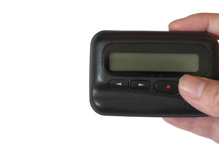 Pager device with hand