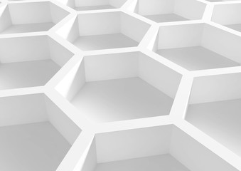 Abstract 3d architecture.honeycomb structure.