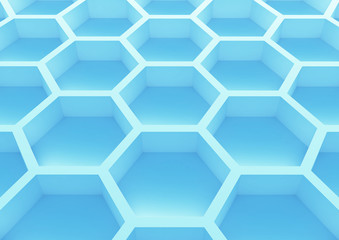 Obraz na płótnie Canvas Abstract 3d architecture.honeycomb structure.