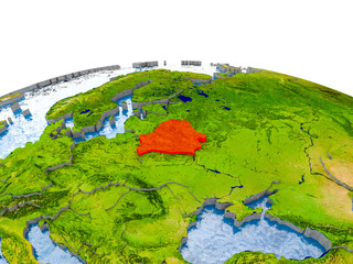 Belarus on model of Earth
