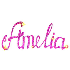 Amelia name lettering tinsels
