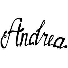 Fototapeta na wymiar Andrea name lettering