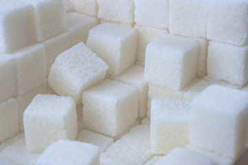  square cubes of sugar background