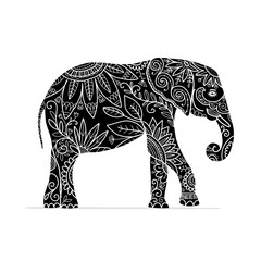 Elephant ornate, sketch for your design
