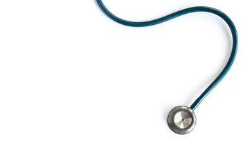 side view of stethoscope isolated white background