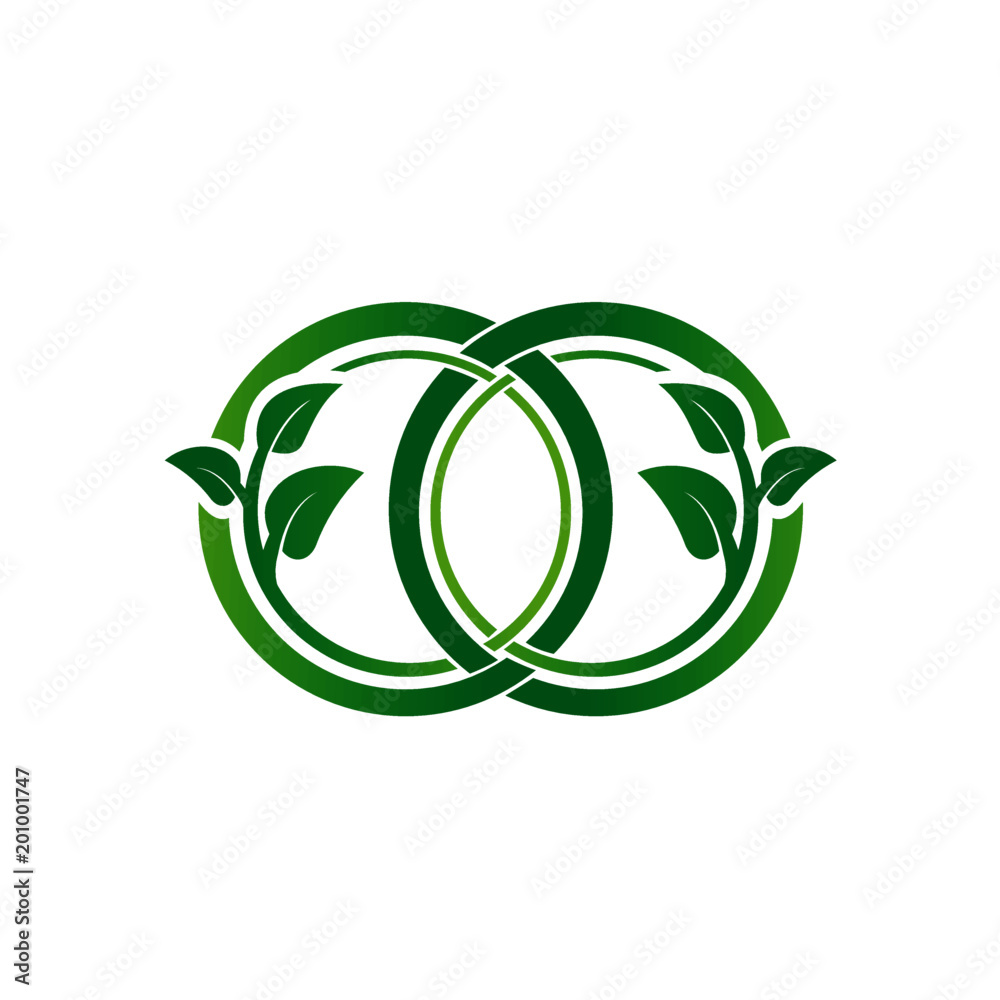 Canvas Prints leaf circle logo