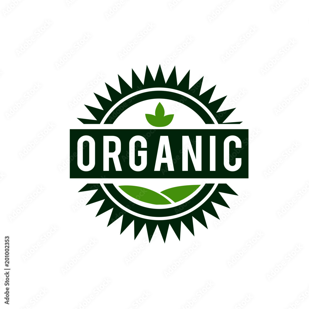 Poster organic leaf logo