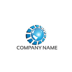 global tech logo template