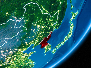 Night over North Korea