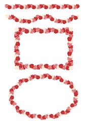 飾り枠＆飾り罫　クラシカルローズ　 ロゼ系