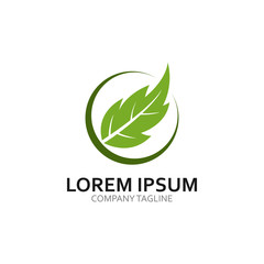 ecology logo modern leaf icon illustration