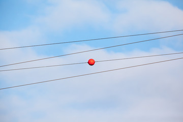 high voltage cable with a ball