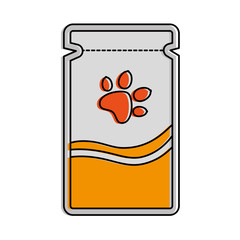 mascot product bottle with paw vector illustration design